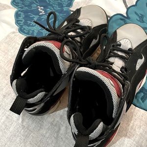 Burgundy, Gray and black Air Jordan 6 Retro still in great condition.